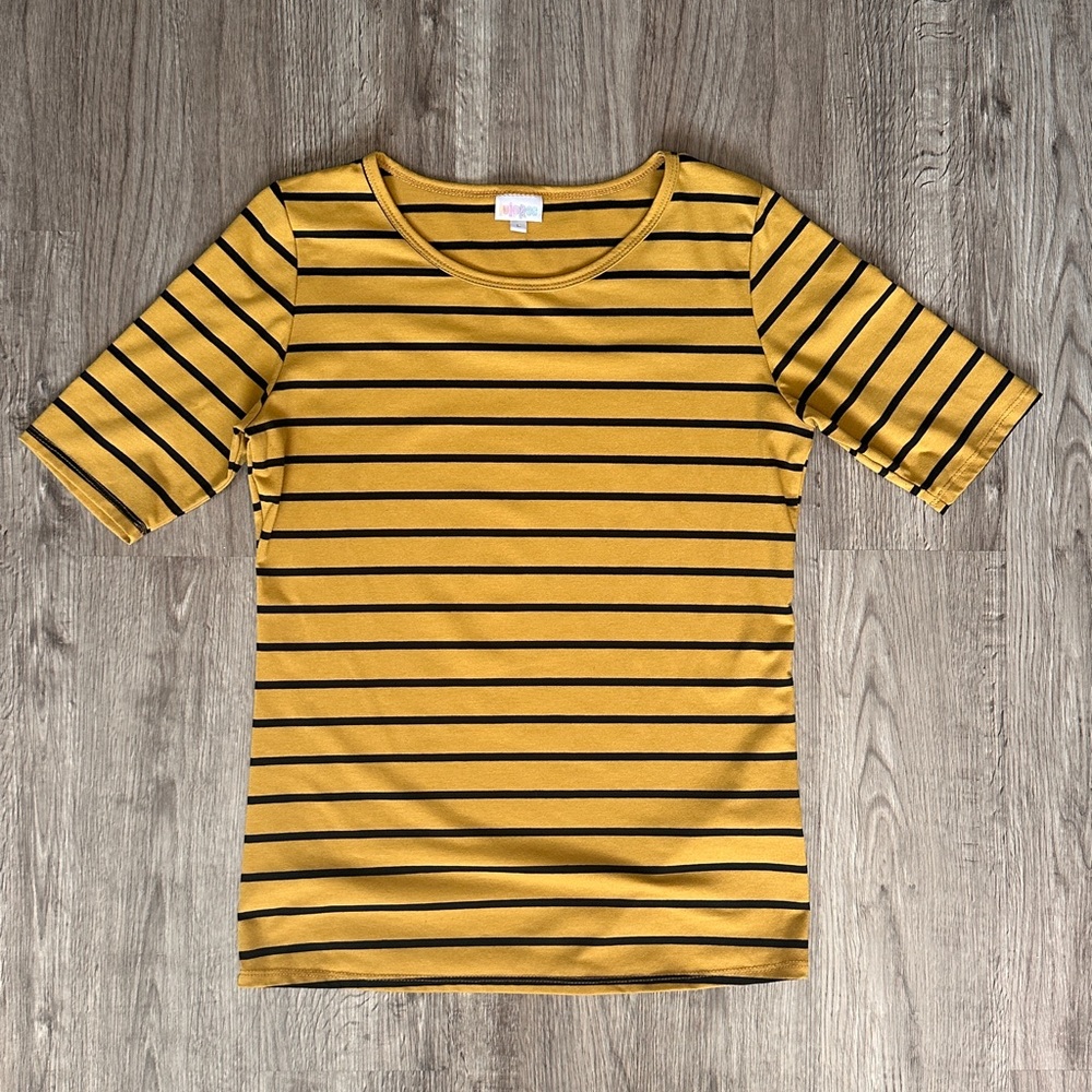 LuLaRoe vault GiGi size L mustard and black